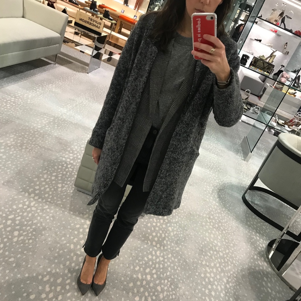 Zara lightweight coat in gray